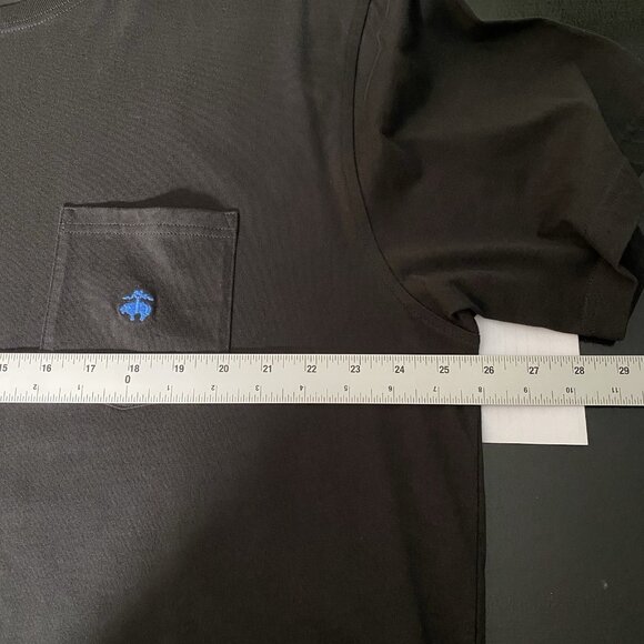 Brooks Brothers T Shirt Men XXL 2XL Black Short Sleeve Crew Neck Pocket Logo Tee - Picture 10 of 11